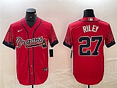 Men's Atlanta Braves #27 Austin Riley Red City Connect Cool Base Stitched Baseball Jersey,baseball caps,new era cap wholesale,wholesale hats